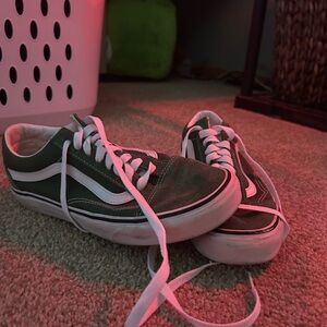 Vans Green and White Sneakers